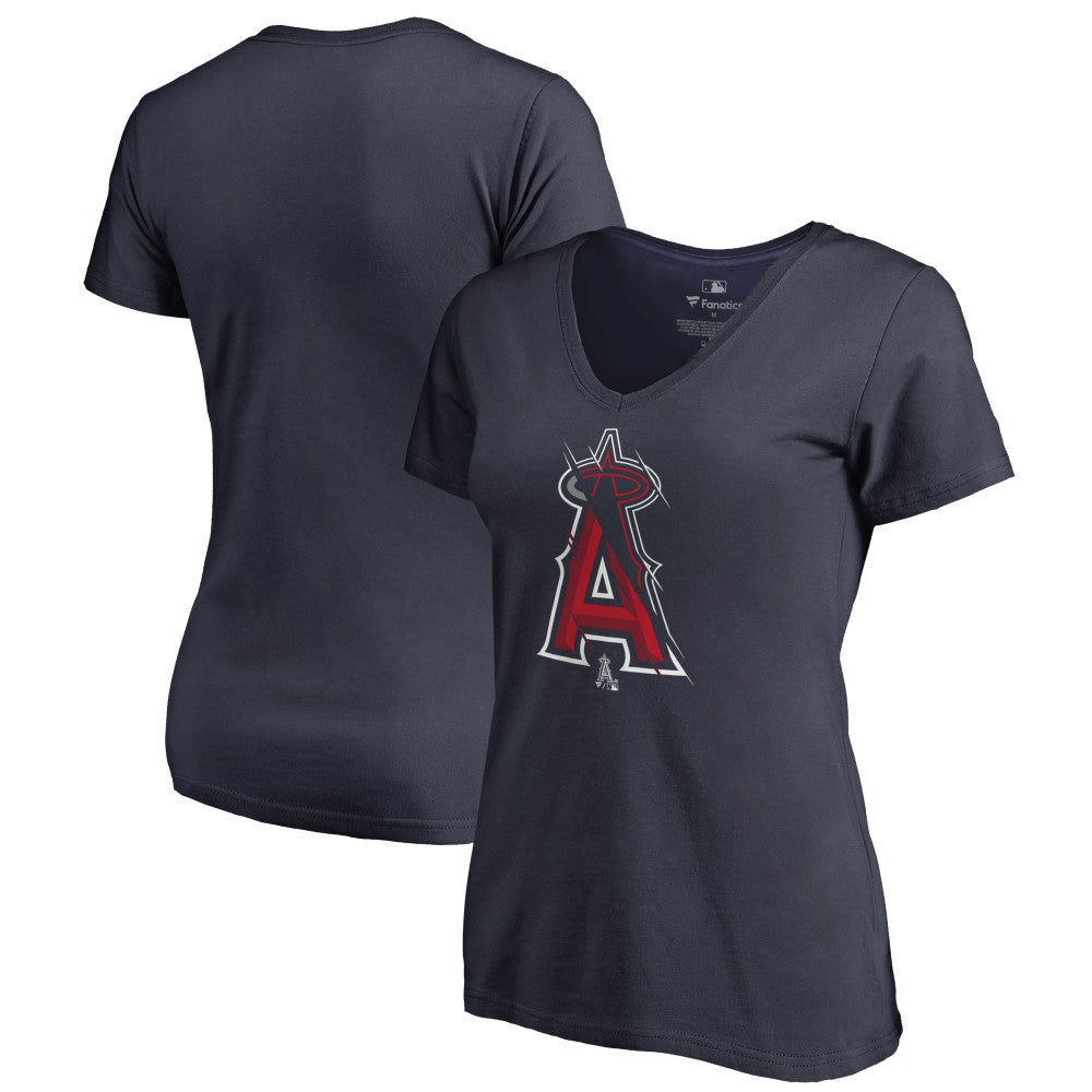 Los Angeles Angels Women's X-Ray V-Neck T-Shirt - Navy