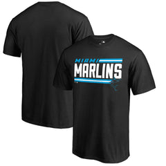 Miami Marlins Onside Stripe T-Shirt - Black