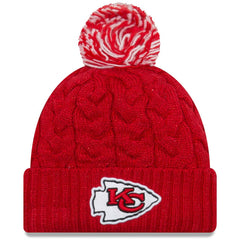 Kansas City Chiefs New Era Women's Cozy Cable Cuffed Knit Hat - Red sale