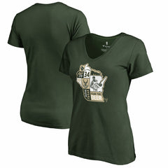 Giannis Antetokounmpo Milwaukee Bucks Women's Player State V-Neck T-Shirt - Hunter Green sale