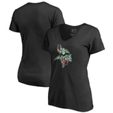 Minnesota Vikings Women's Lovely V-Neck T-Shirt - Black sale