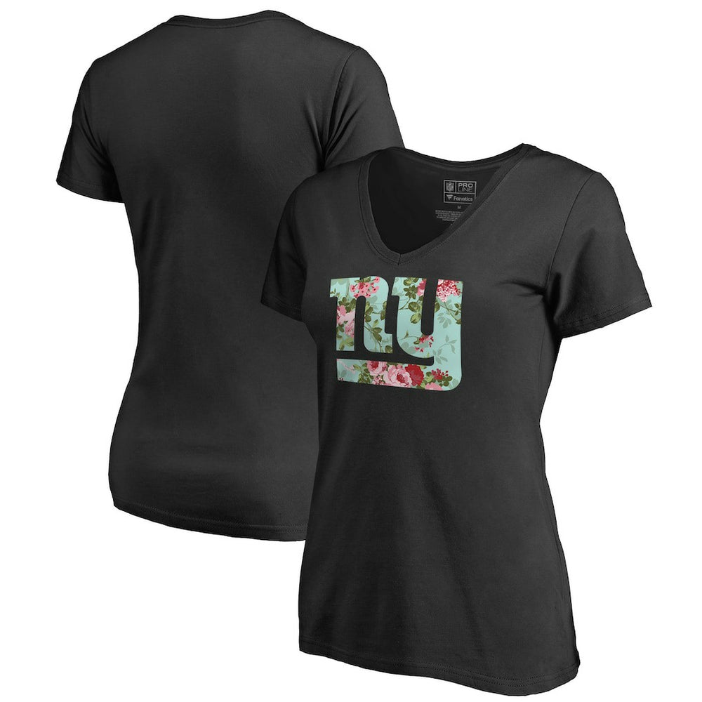 New York Giants Women's Lovely V-Neck T-Shirt - Black cheap