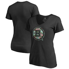 Boston Bruins Women's Lovely V-Neck T-Shirt Black