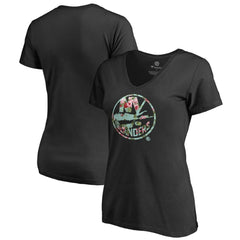 New York Islanders Women's Lovely V-Neck T-Shirt Black
