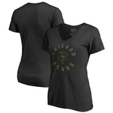 Chicago Bears Women's Camo Collection Liberty V-Neck T-Shirt - Black outlet