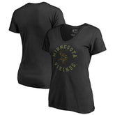 Minnesota Vikings Women's Camo Collection Liberty V-Neck T-Shirt - Black cheap