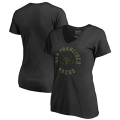 San Francisco 49ers Women's Camo Collection Liberty V-Neck T-Shirt - Black discount