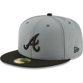 Atlanta Braves Two-Tone 59FIFTY Fitted Hat - Gray/Black | New Era
