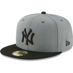 New York Yankees Two-Tone 59FIFTY Fitted Hat - Gray/Black | New Era