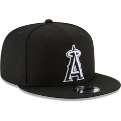 Los Angeles Angels Black & White 9FIFTY Snapback Hat - Black | New Era