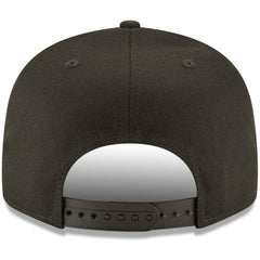 Texas Rangers Black on Black 9FIFTY Team Snapback Adjustable Hat - Black | New Era