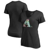 Arizona Diamondbacks Women's Lovely V-Neck T-Shirt - Black