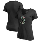Boston Red Sox Women's Lovely V-Neck T-Shirt - Black