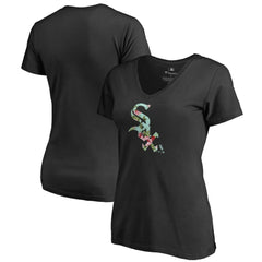 Chicago White Sox Women's Lovely V-Neck T-Shirt - Black