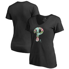 Philadelphia Phillies Women's Lovely V-Neck T-Shirt - Black