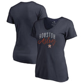 Houston Astros Women's Graceful V-Neck T-Shirt - Navy