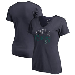 Seattle Mariners Women's Graceful V-Neck T-Shirt - Navy