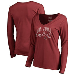Arizona Cardinals Women's Graceful Long Sleeve V-Neck T-Shirt - Cardinal online