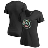 Atlanta Hawks Lovely V-Neck T-Shirt - Black sale