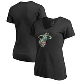 Miami Heat Lovely V-Neck T-Shirt - Black cheap