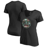New York Knicks Lovely V-Neck T-Shirt - Black outlet
