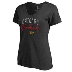 Chicago Blackhawks Women's Graceful V-Neck T-Shirt Black