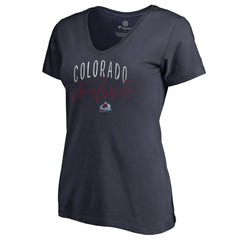 Colorado Avalanche Women's Graceful V-Neck T-Shirt Navy