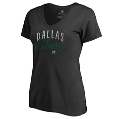 Dallas Stars Women's Graceful V-Neck T-Shirt Black