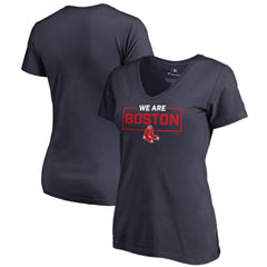 Boston Red Sox Women's We Are Icon V-Neck T-Shirt - Navy