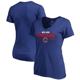 Chicago Cubs Women's We Are Icon V-Neck T-Shirt - Royal