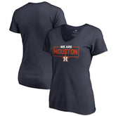 Houston Astros Women's We Are Icon V-Neck T-Shirt - Navy