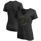 Detroit Pistons Women's Liberty V-Neck T-Shirt sale - Black shop