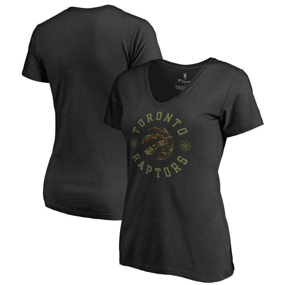 Toronto Raptors Women's Liberty V-Neck T-Shirt - Black cheap