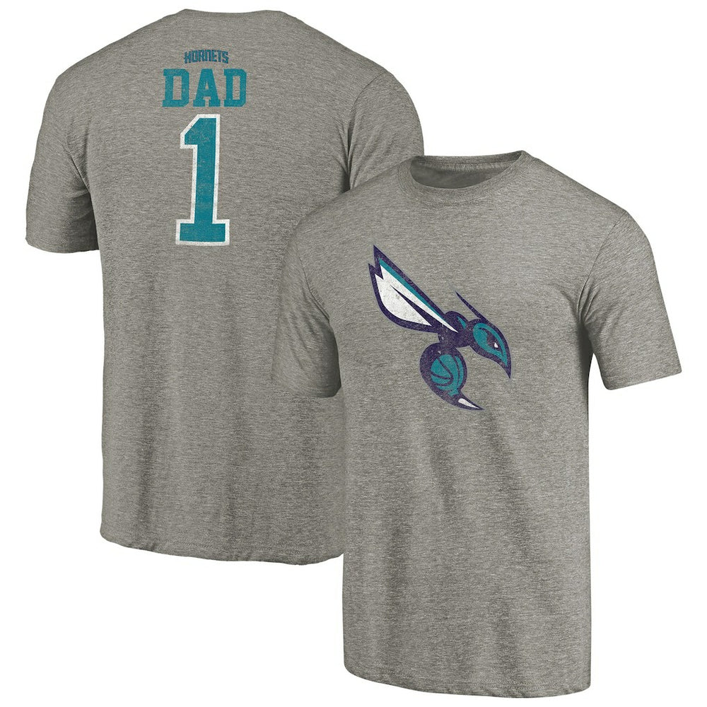 Charlotte Hornets Greatest Dad Tri-Blend T-Shirt - Gray online