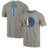 Dallas Mavericks Greatest Dad Tri-Blend T-Shirt sale - Gray online