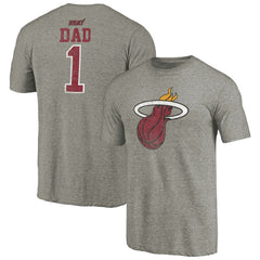 Miami Heat Greatest Dad Tri-Blend T-Shirt - Gray on sale