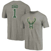 Milwaukee Bucks Greatest Dad Tri-Blend T-Shirt - Gray shop