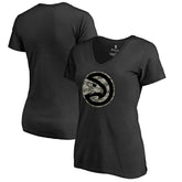 Atlanta Hawks Women's Cloak Camo V-Neck T-Shirt - Black online