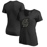 Portland Trail Blazers Women's Cloak Camo V-Neck T-Shirt - Black online