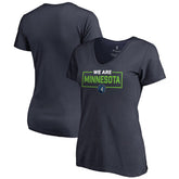 Minnesota Timberwolves Women's We Are Iconic Collection V-Neck T-Shirt - Navy shop
