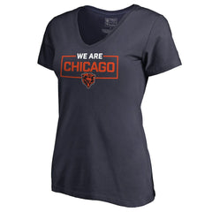 Chicago Bears Women's We Are Icon V-Neck T-Shirt - Navy discount