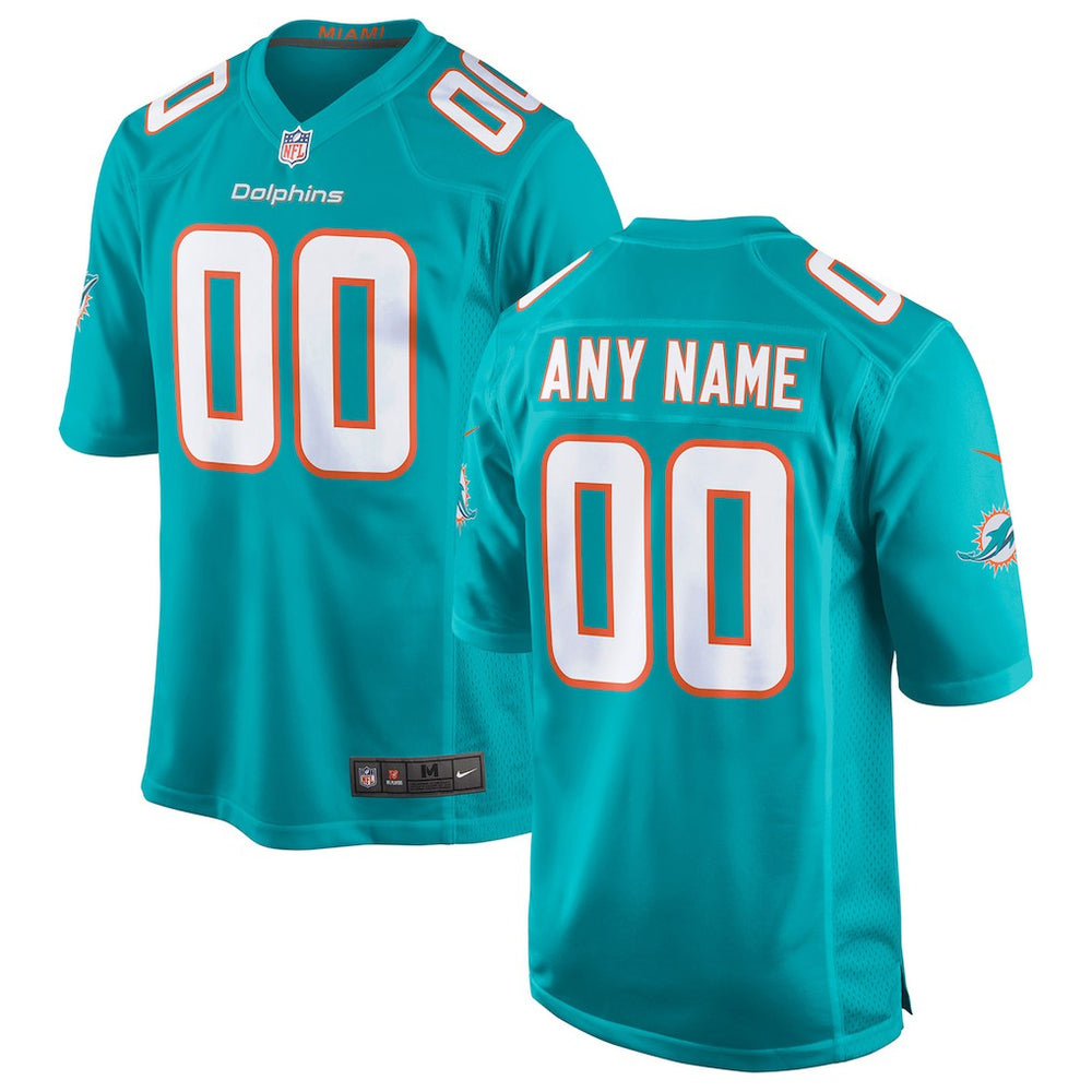 Miami Dolphins Youth Custom Game Jersey - Aqua | Nike online