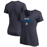 Winnipeg Jets Women's Iconic Collection V-Neck T-Shirt Navy