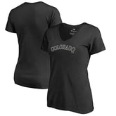 Colorado Rockies Women's Armed Forces Wordmark T-Shirt - Black
