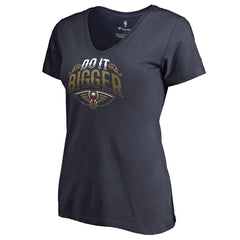 New Orleans Pelicans Women's Hometown Collection Do It Bigger V-Neck T-Shirt - Navy on sale