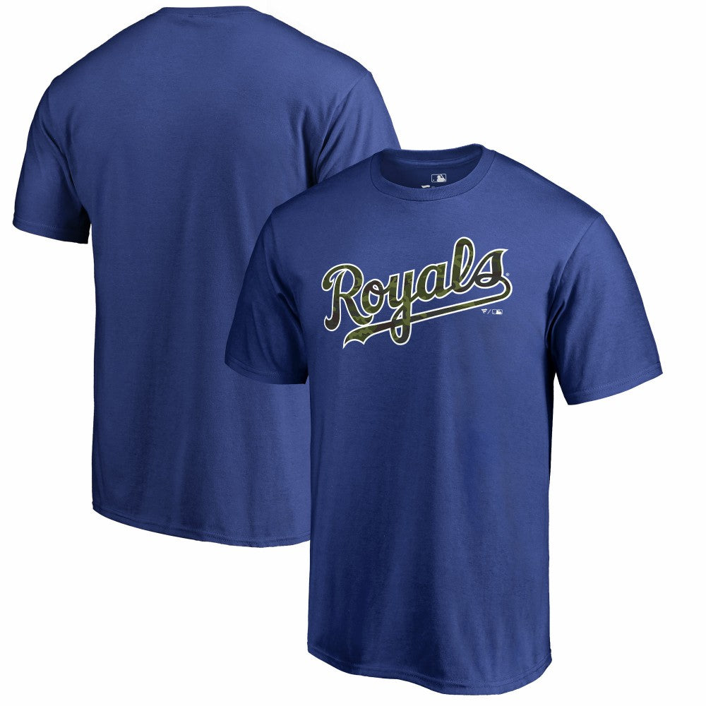 Kansas City Royals Armed Forces Wordmark T-Shirt - Royal