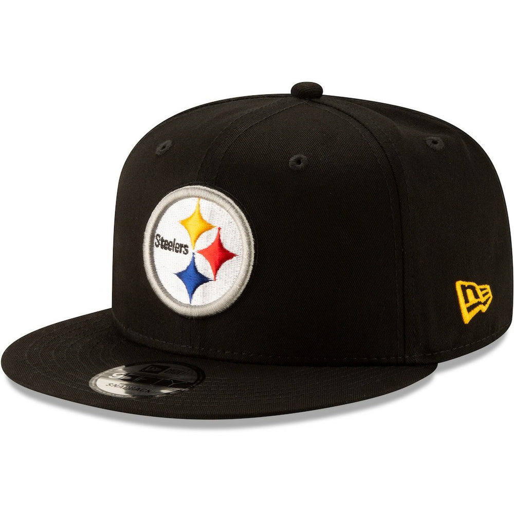 Pittsburgh Steelers New Era Basic 9FIFTY Adjustable Snapback Hat - Black discount