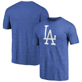 Los Angeles Dodgers Cooperstown Collection Forbes Tri-Blend T-Shirt - Heathered Royal