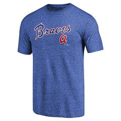 Atlanta Braves Vintage Cooperstown Collection Wahconah Tri-Blend T-Shirt - Blue