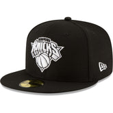 New York Knicks Black & White Logo 59FIFTY Fitted Hat - Black | New Era sale